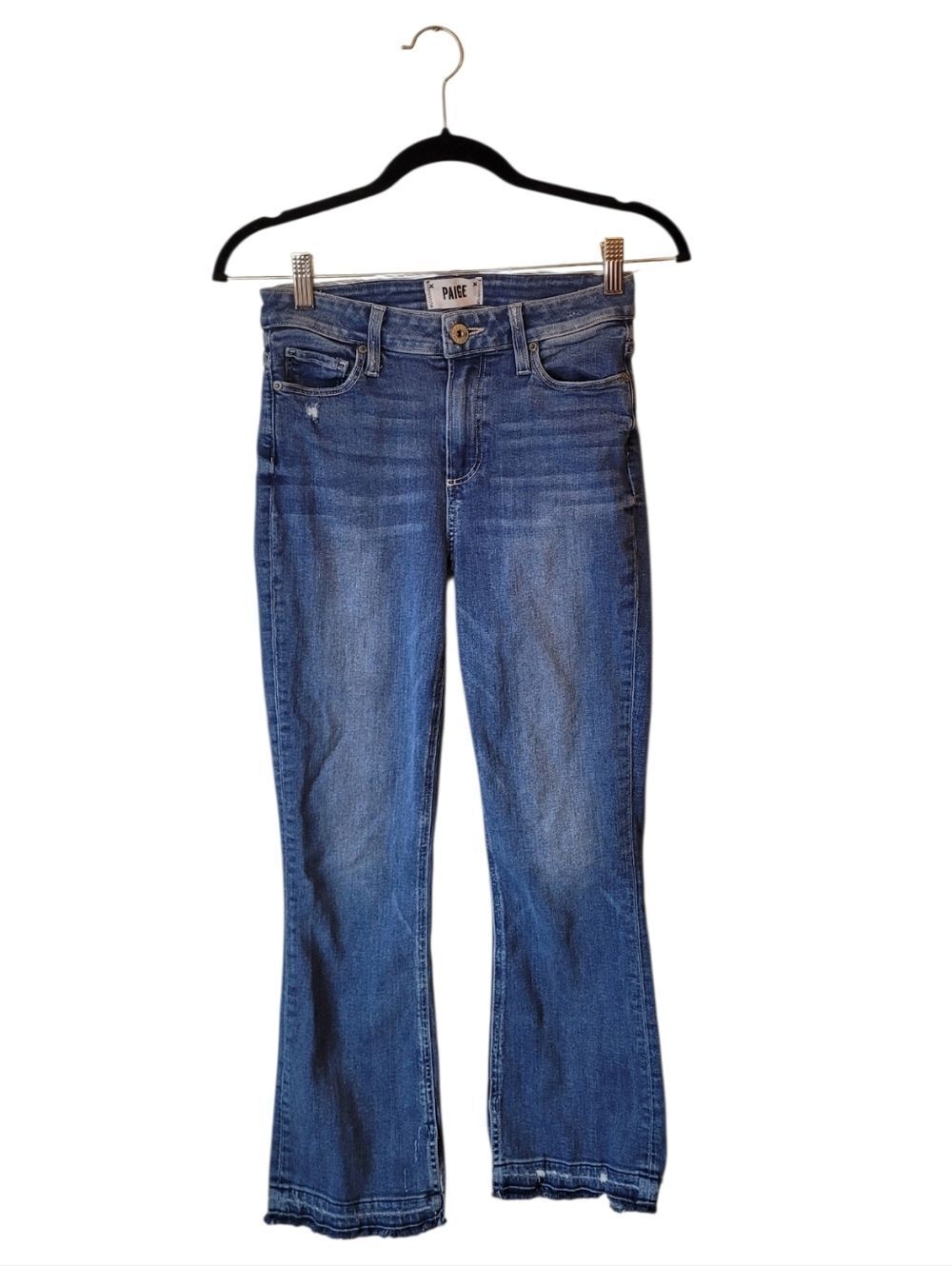 Paige Denim Colette Flare Crop Jeans Medium Wash Size 26